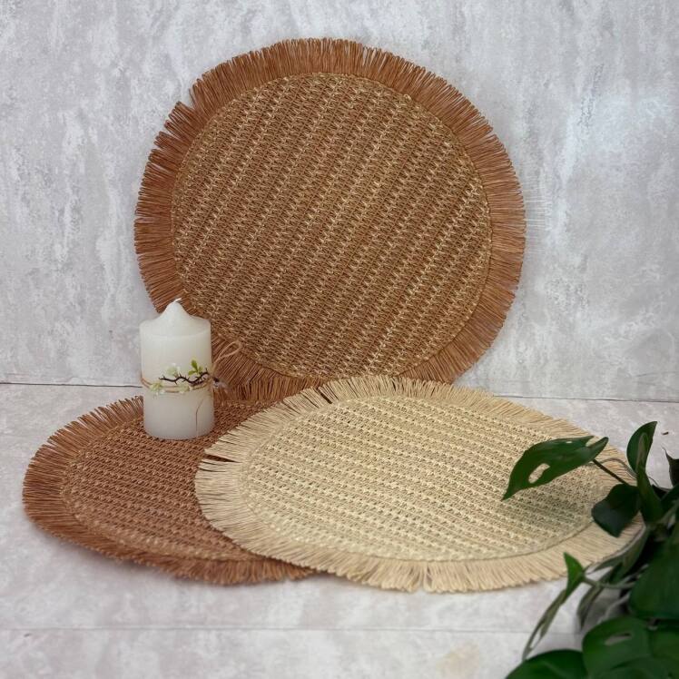 زیر بشقابی حصیری رافیا کد ۸۳۶