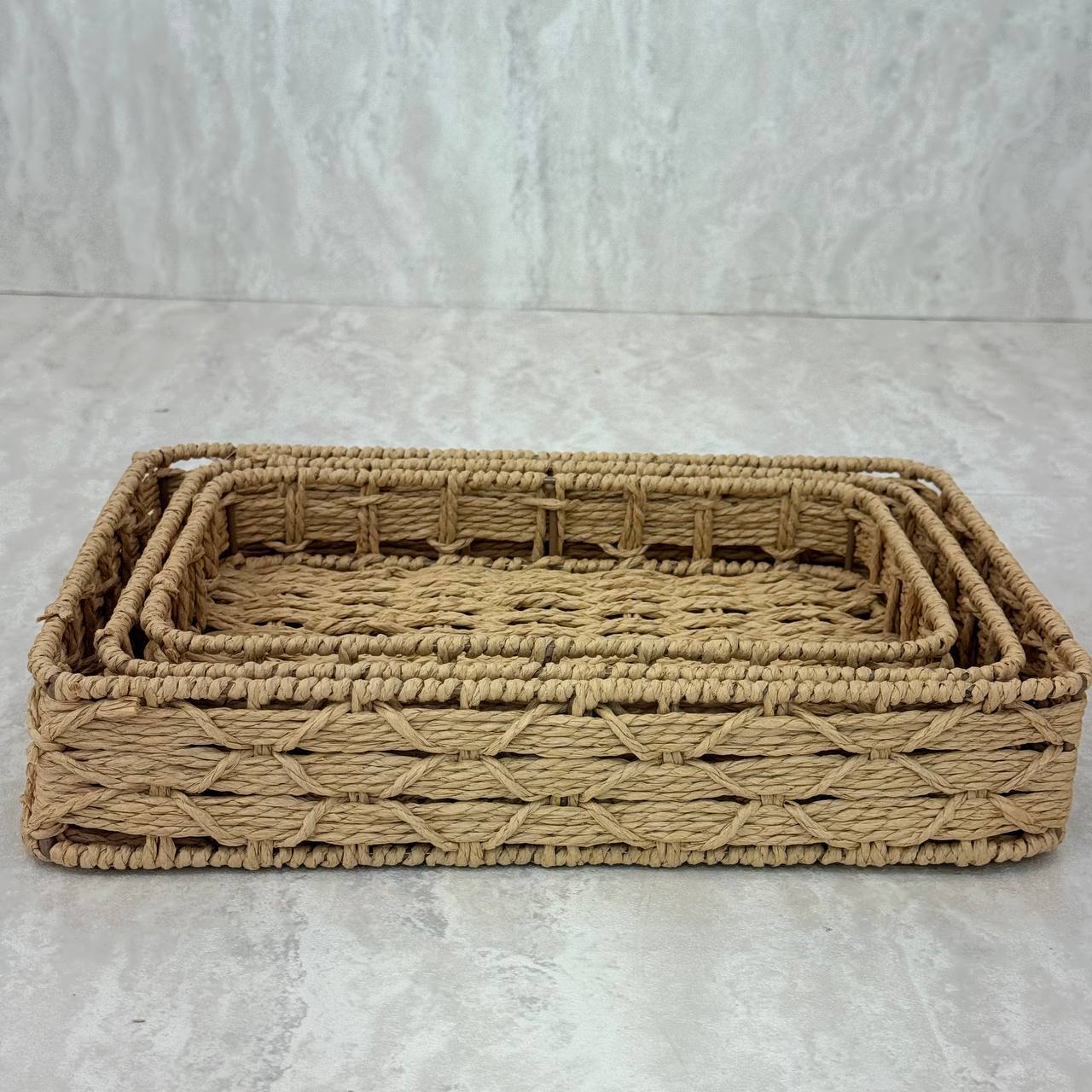  سینی رافیا مستطیلی (سه سایز) 