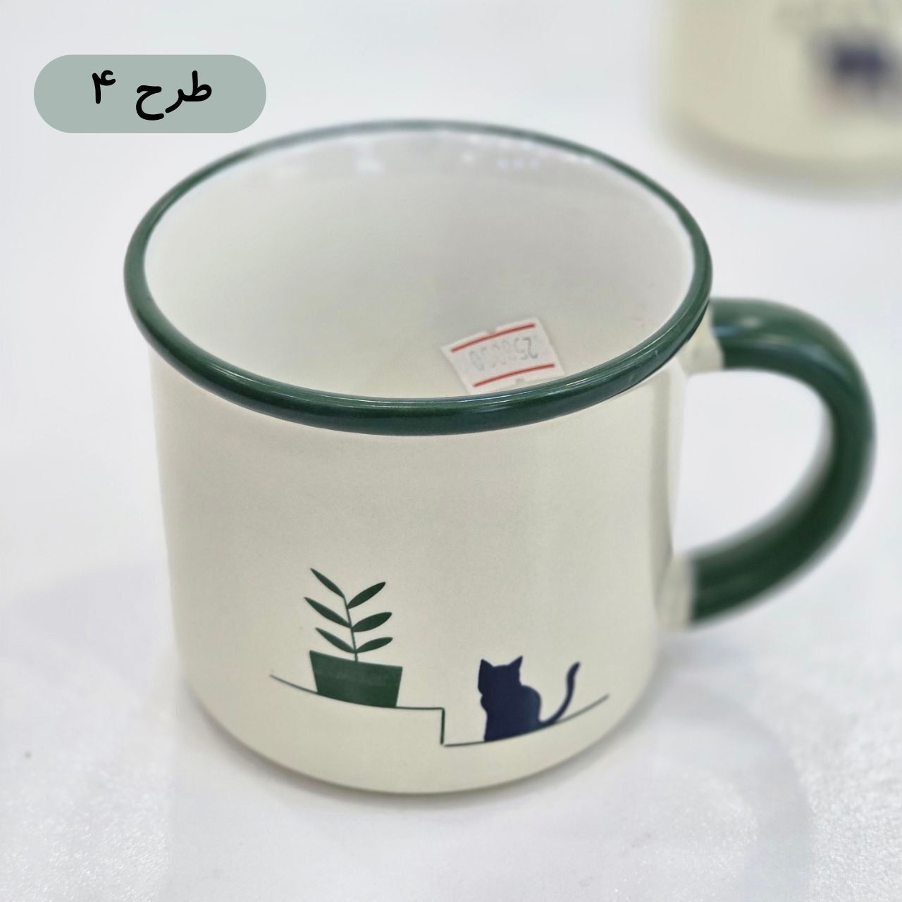  ماگ سرامیکی گربه دهنه رنگی 