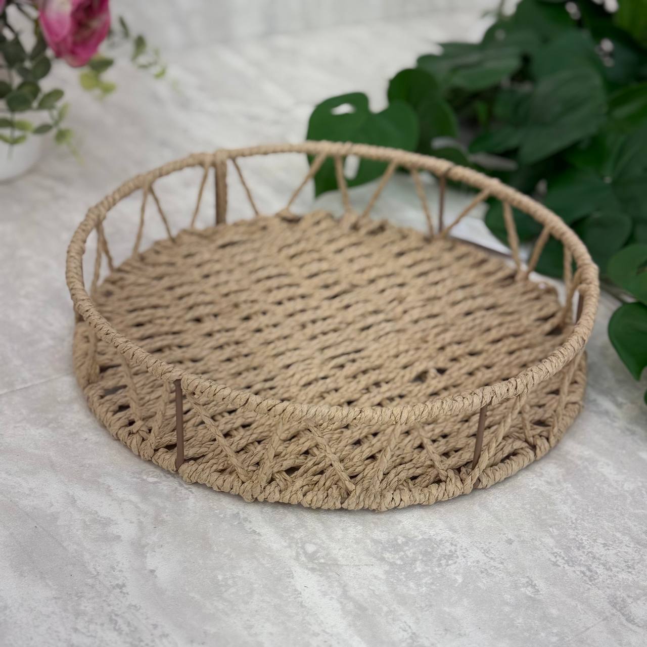  سینی گرد رافیا کد ۵۸۴ 