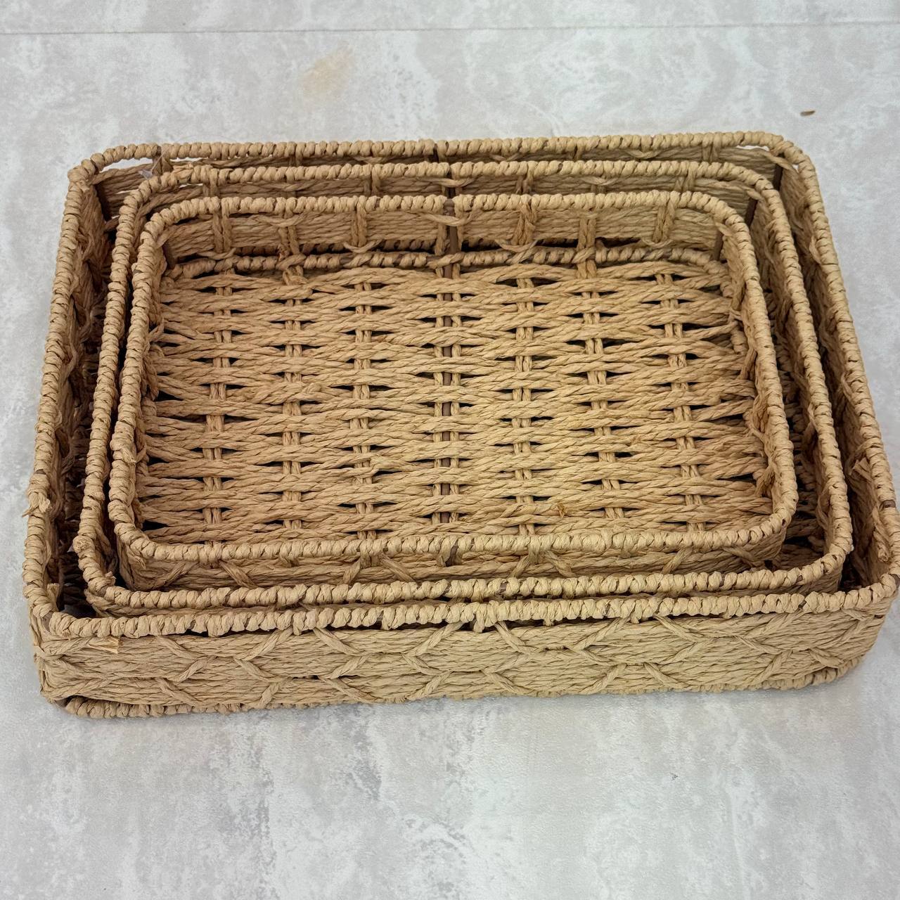  سینی رافیا مستطیلی (سه سایز) 