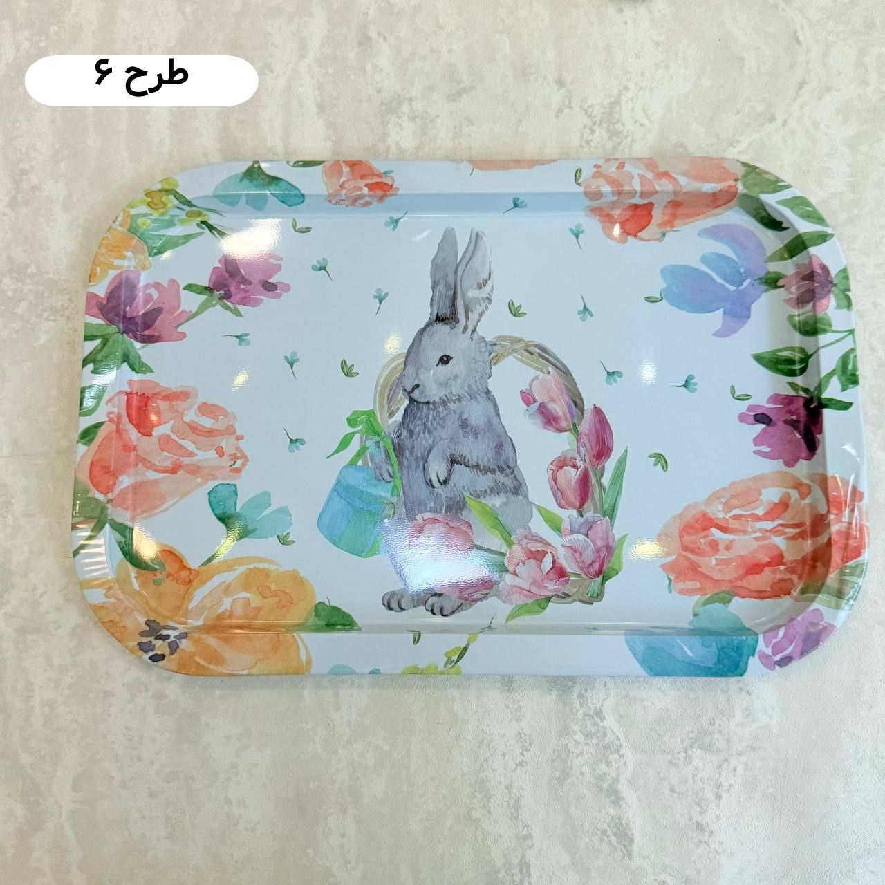  سینی فلزی طرح خرگوش 