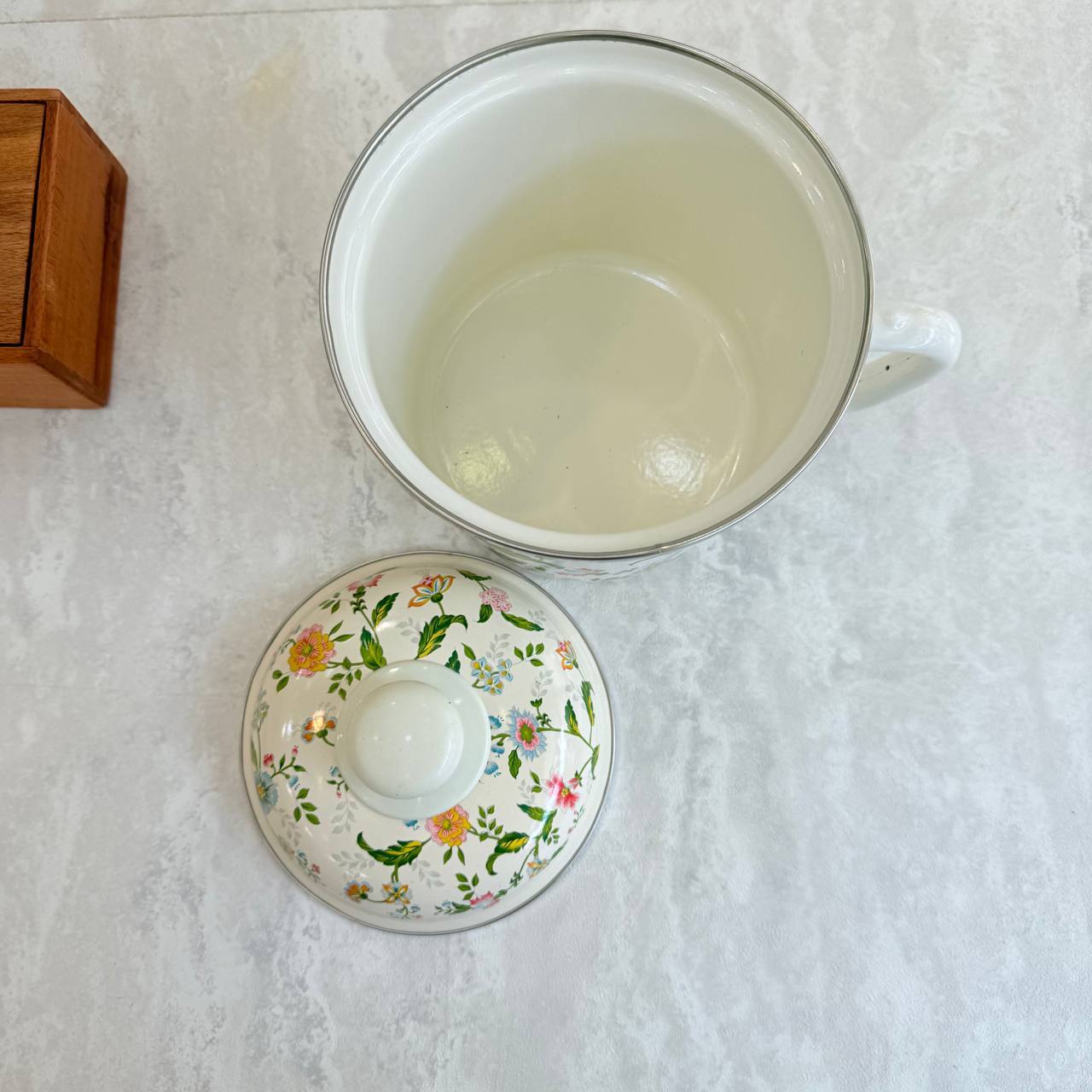  ظرف لعابی دسته‌ دار گل گلی 