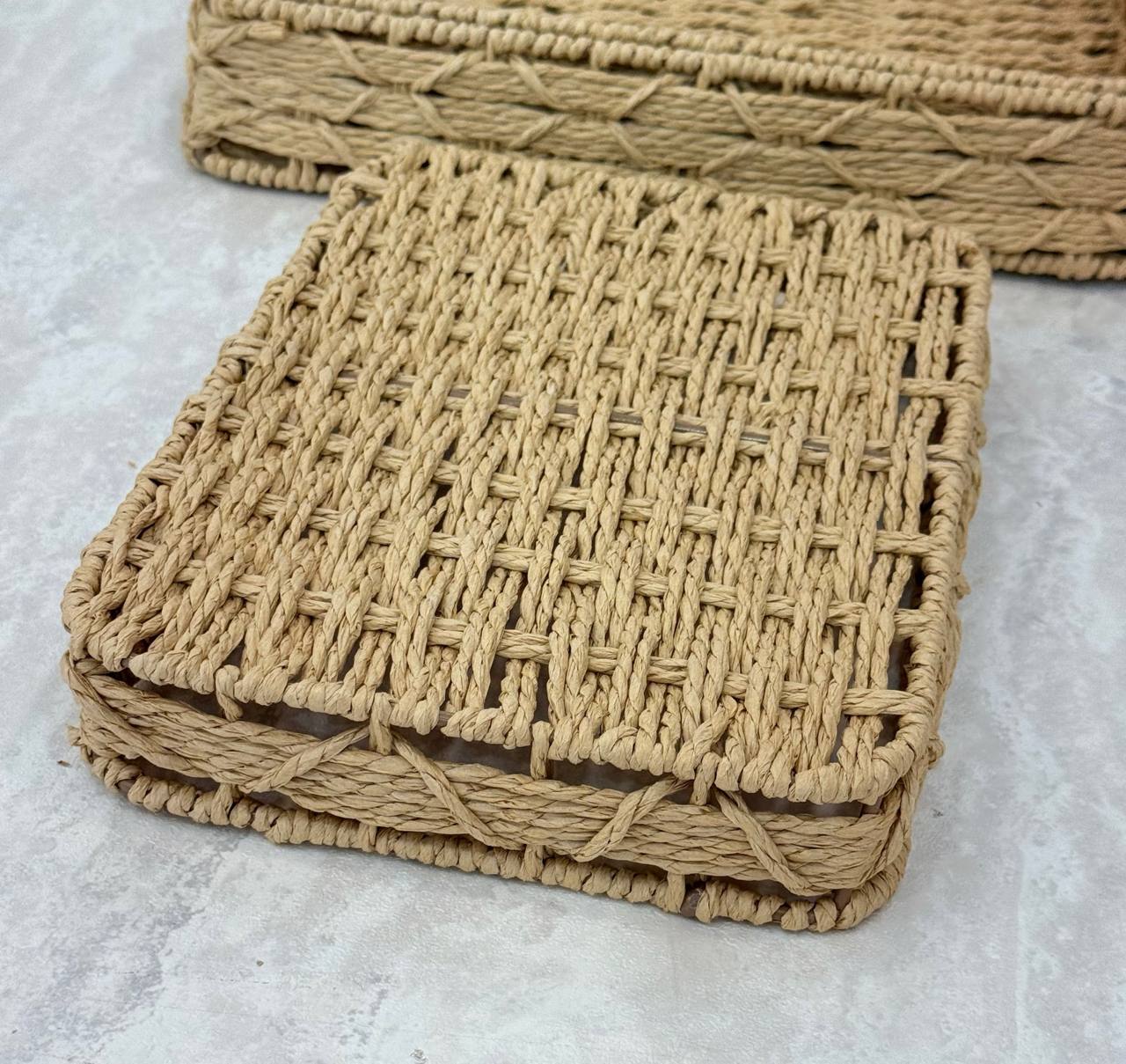  سینی رافیا مستطیلی (سه سایز) 