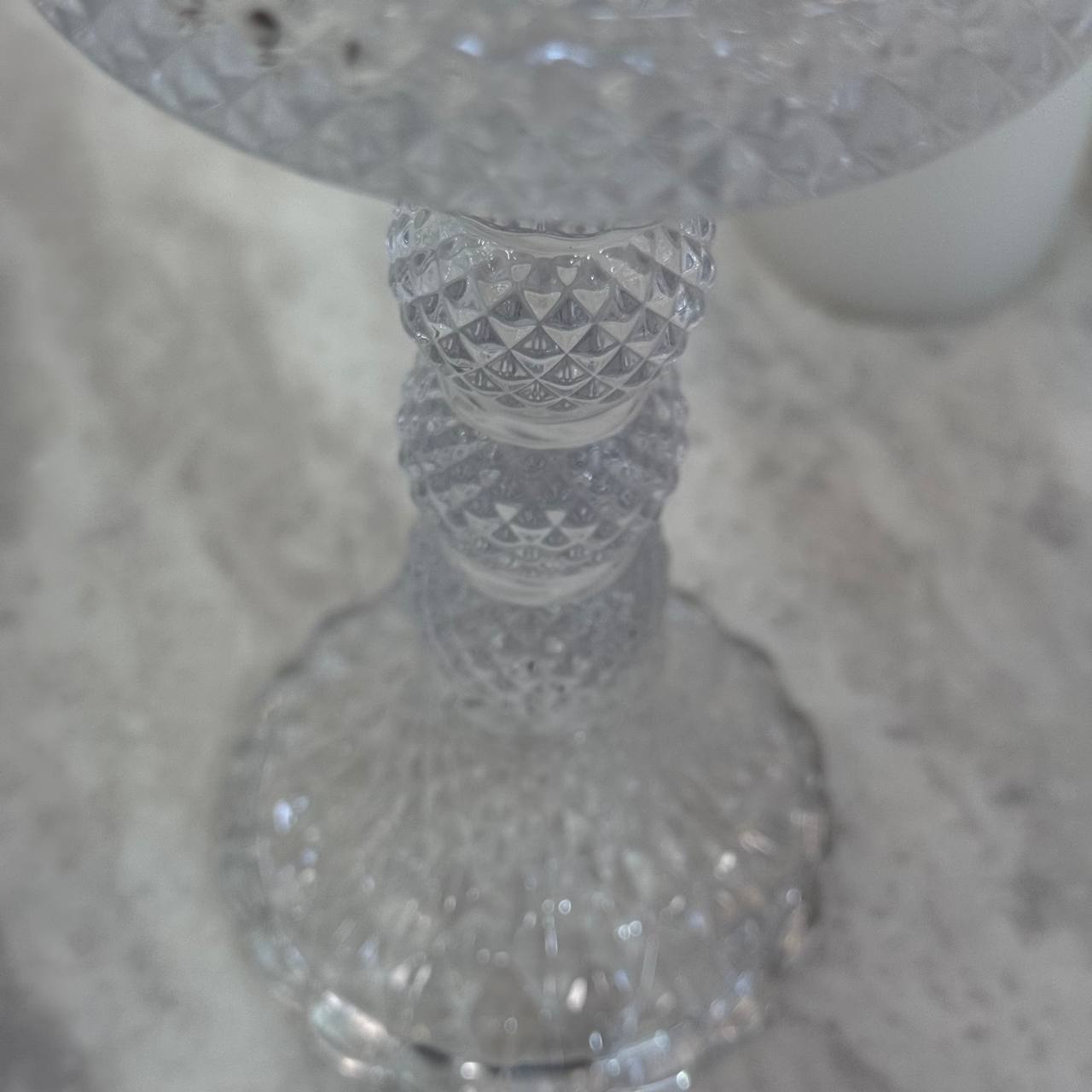  جا شمعی بلوری گوی مشجر (دو سایز) 