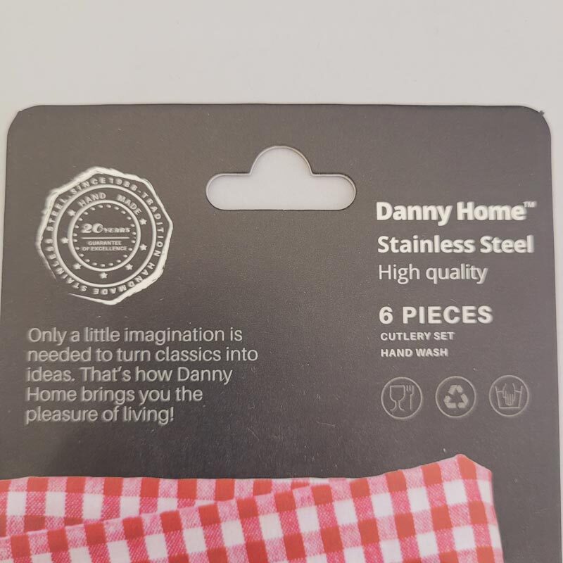  قاشق مربا خوری استیل طلایی و مشکی Danny Home (بسته ۶ عددی) 