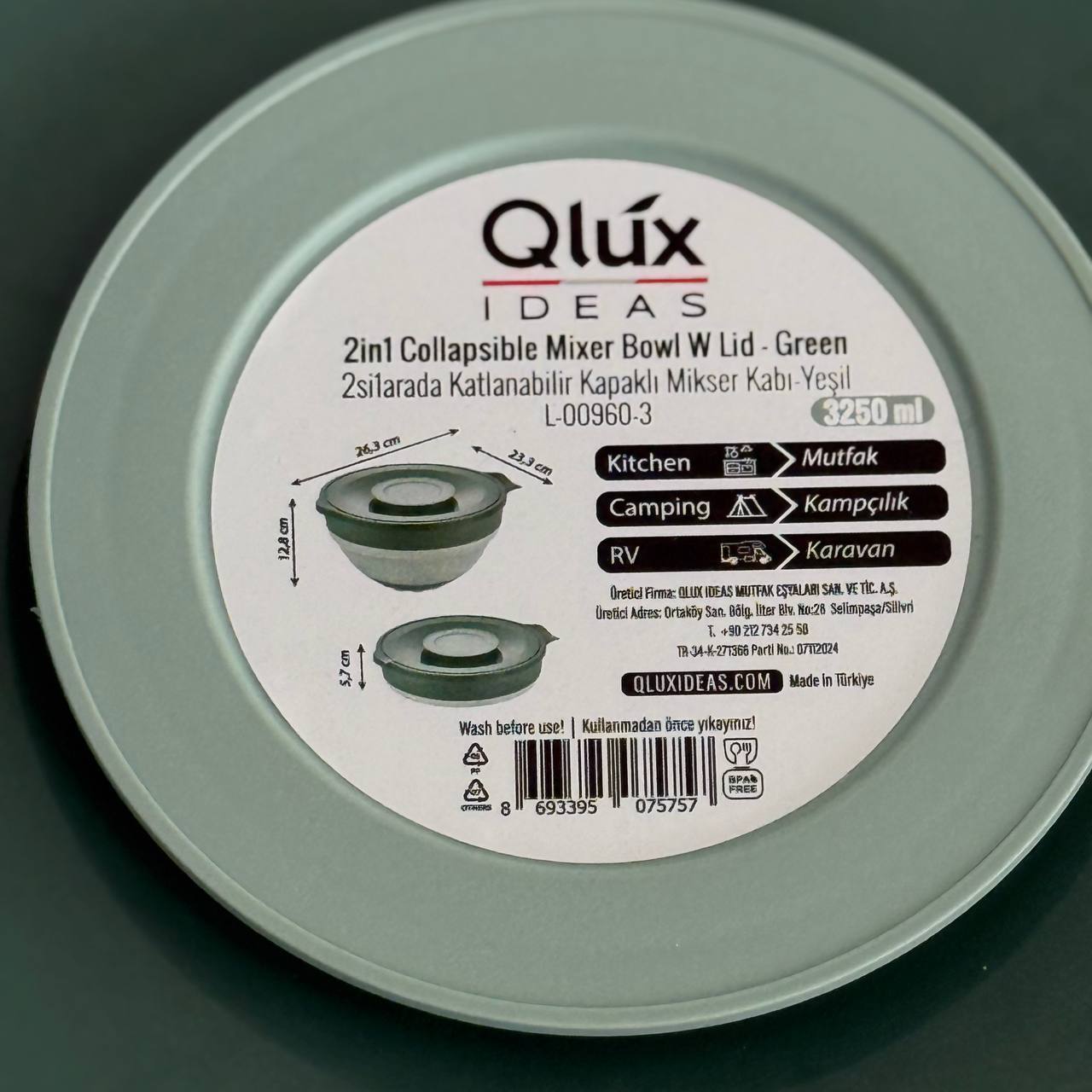  کاسه میکس تاشو Qlux 