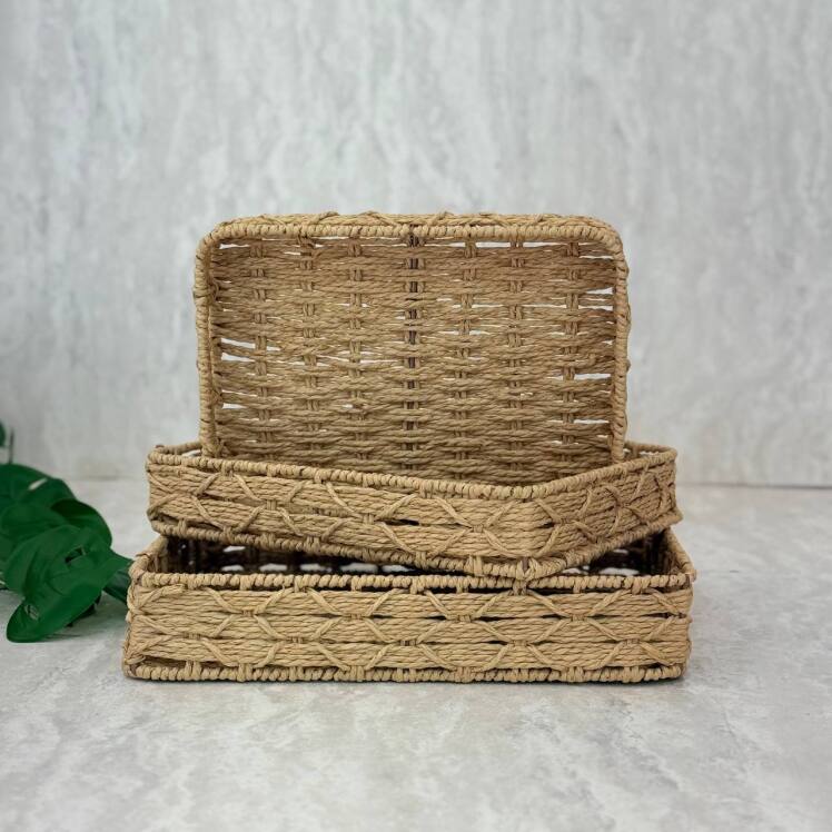 سینی رافیا مستطیلی (سه سایز)