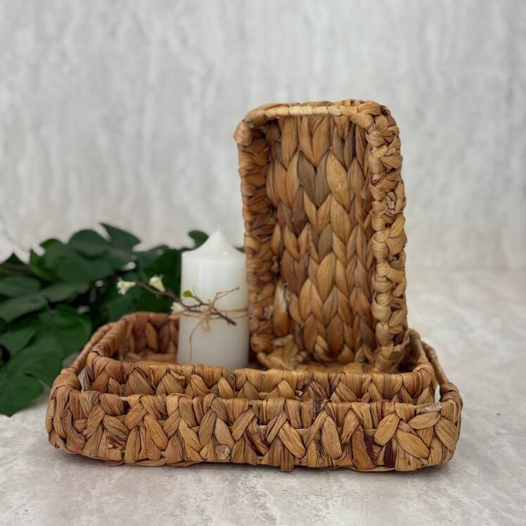 سینی حصیری مستطیلی (سه سایز)