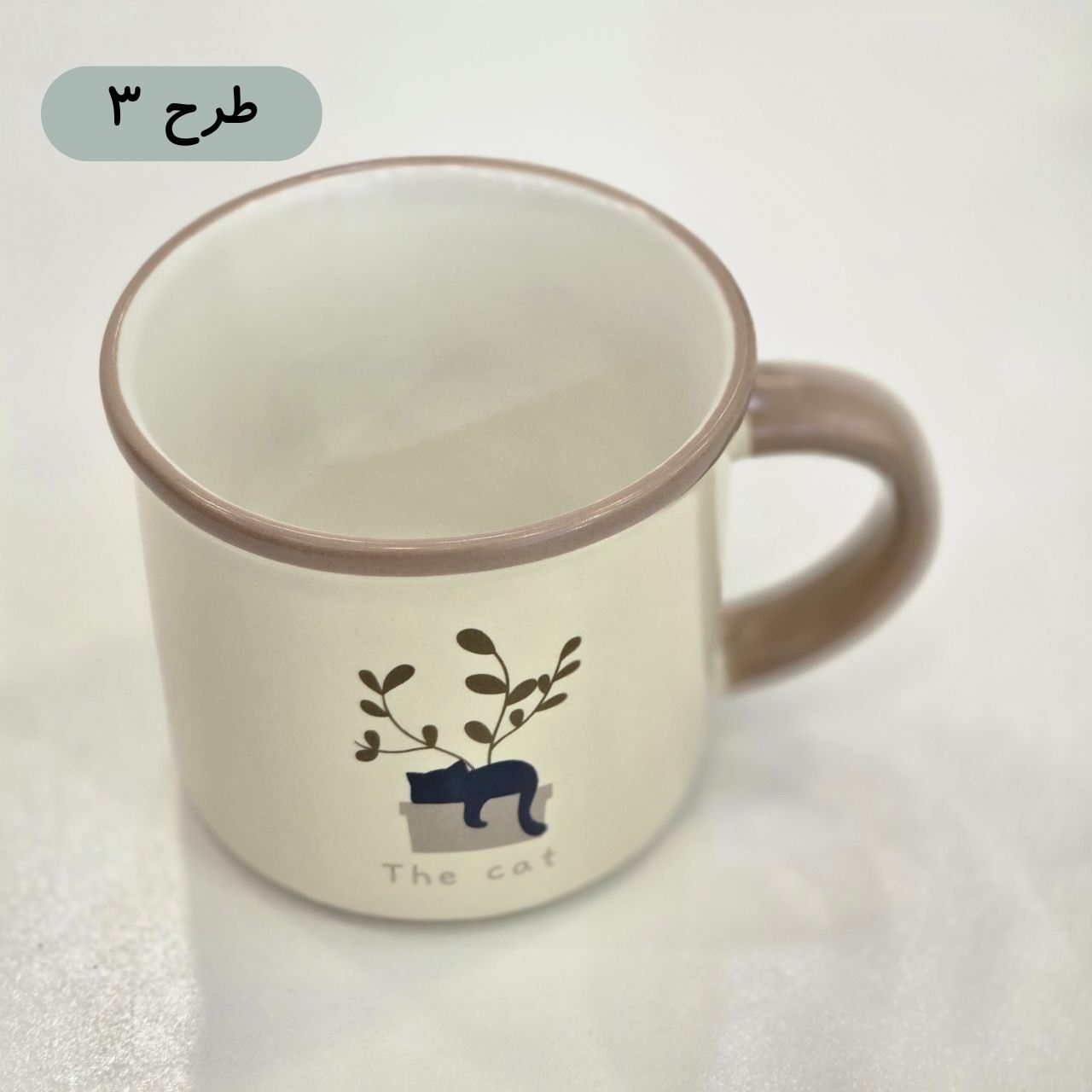  ماگ سرامیکی گربه دهنه رنگی 