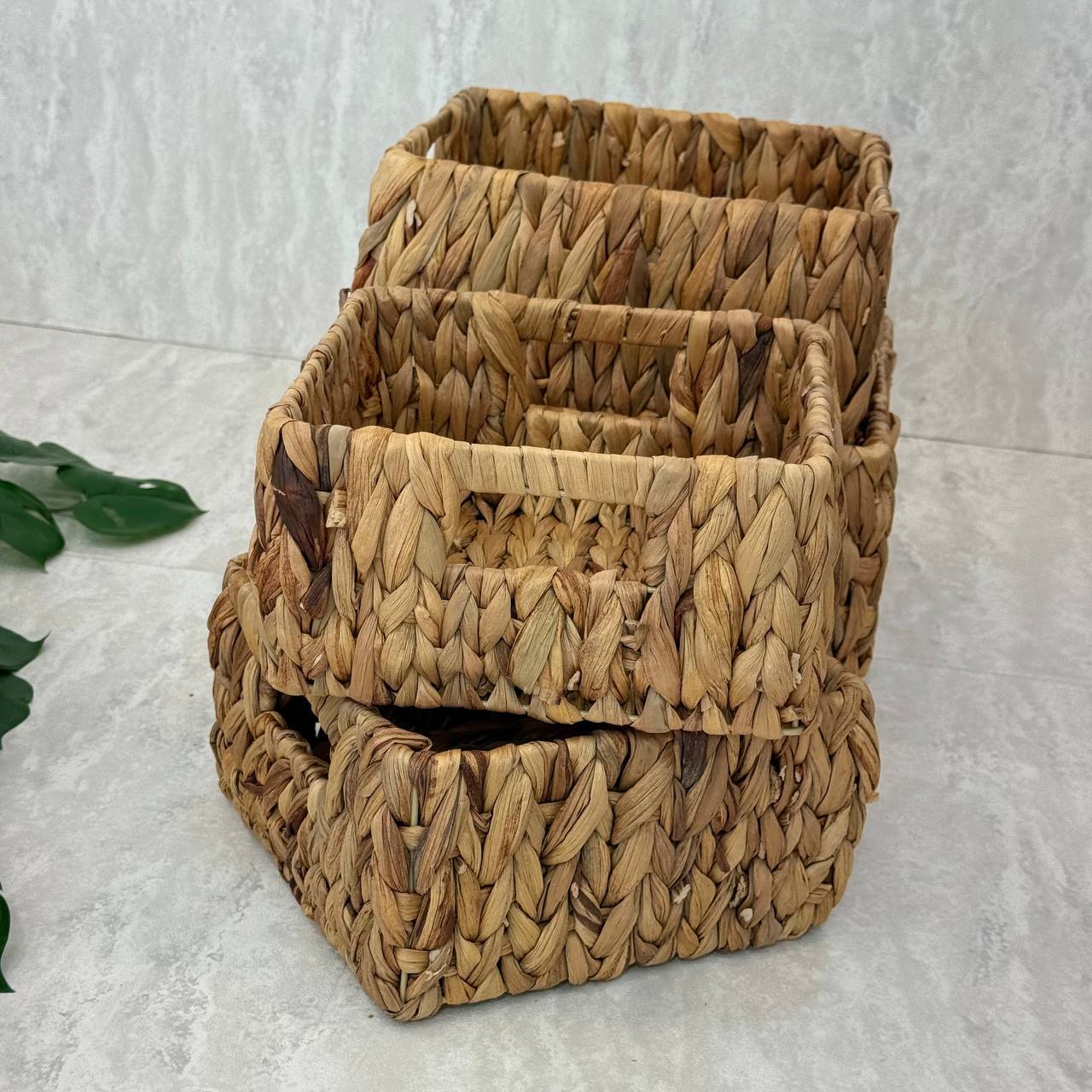 باکس حصیری مربعی (سه سایز) 