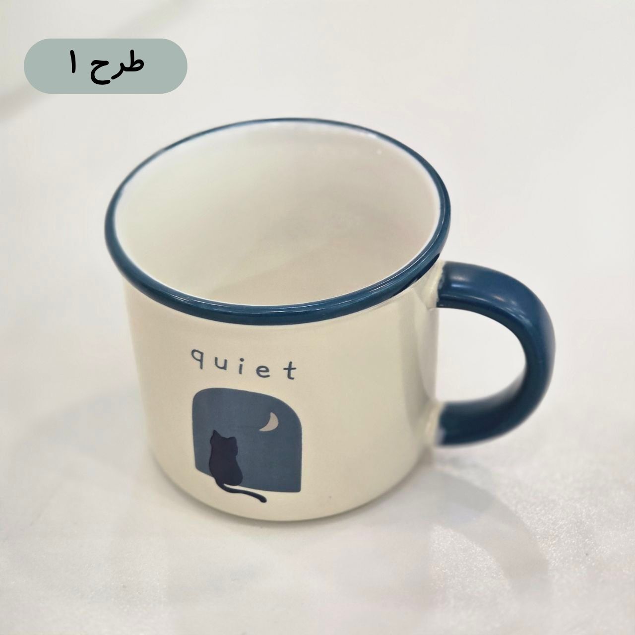  ماگ سرامیکی گربه دهنه رنگی 
