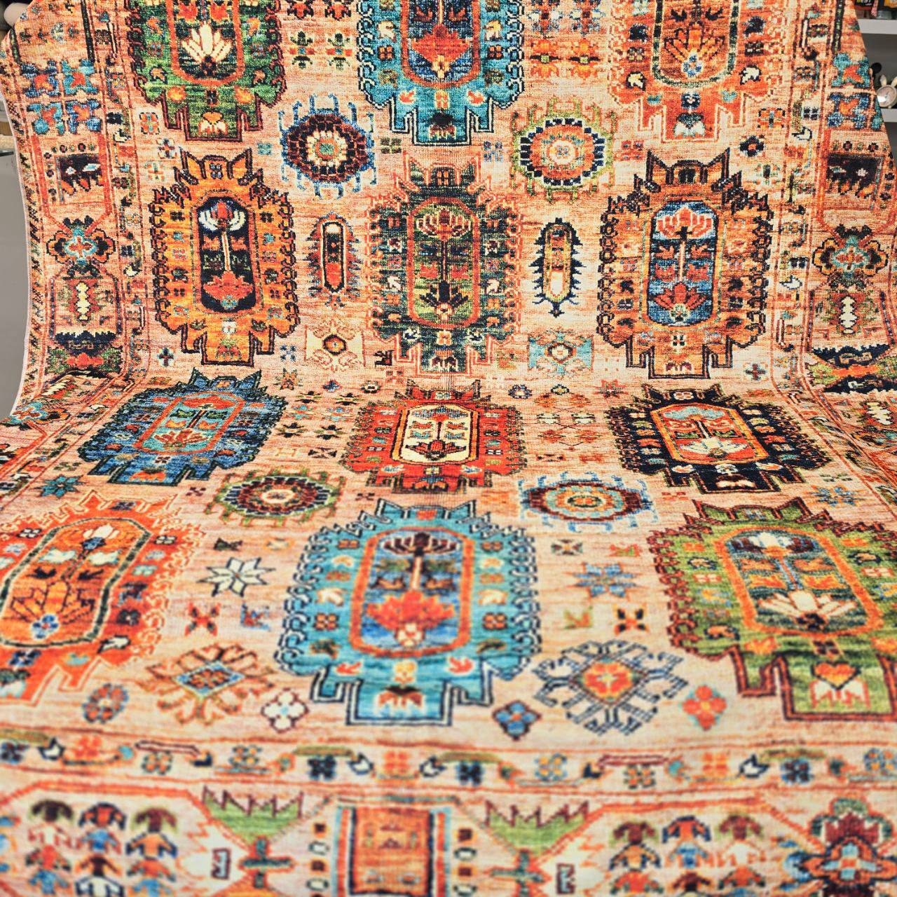  زیر سفره ای طرح زمینه کرم (۲×۱/۵) 