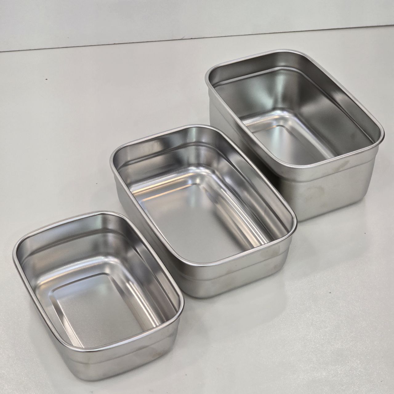 photo_5778364664516824163_y ظرف نگهدارنده استیل سه سایز Korkmaz - Image 4