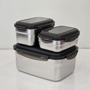 ظرف نگهدارنده استیل سه سایز یونیک