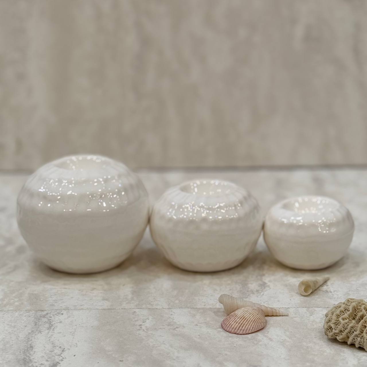 photo_5870703910170248889_y جا شمعی توپی سه سایز سفید - Image 2