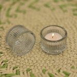 جا شمعی بلور راه راه دنیز - Image 2