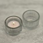 جا شمعی بلور راه راه دنیز - Image 3