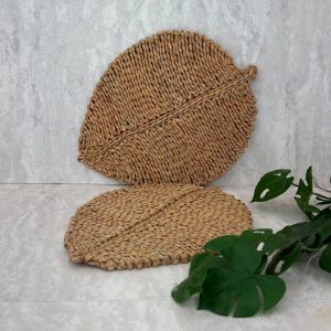 زیر بشقابی حصیری برگ