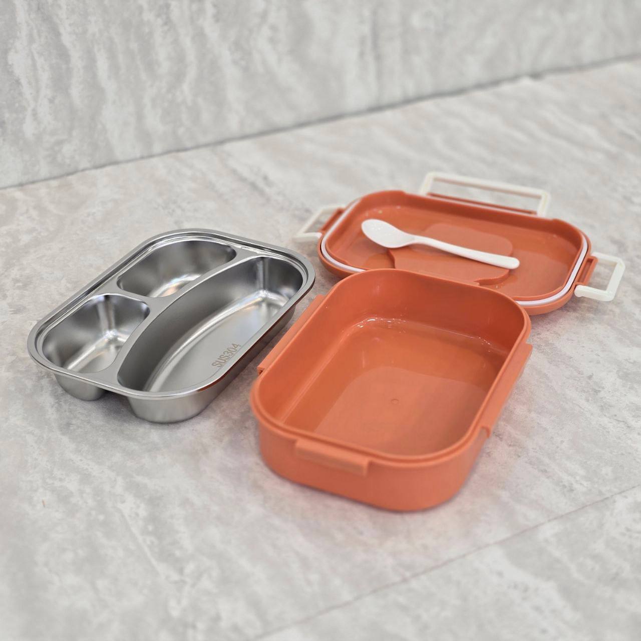 photo_5974147317026113483_y ظرف غذای داخل استیل طرح نیمرو - Image 9