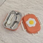 ظرف غذای داخل استیل طرح نیمرو - Image 5