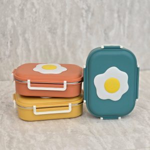 ظرف غذای داخل استیل طرح نیمرو