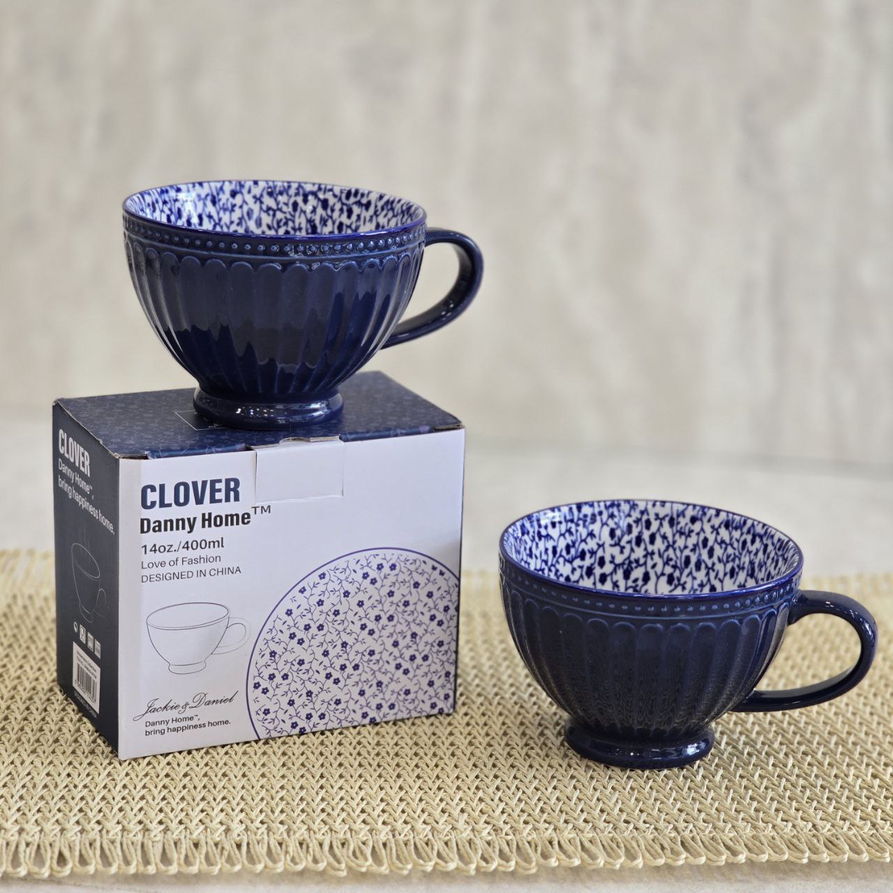 5922309350984715440 فنجان دستهدار طرح باغ آبی - Image 1